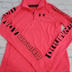 Under Armour pink youth long sleeve top large